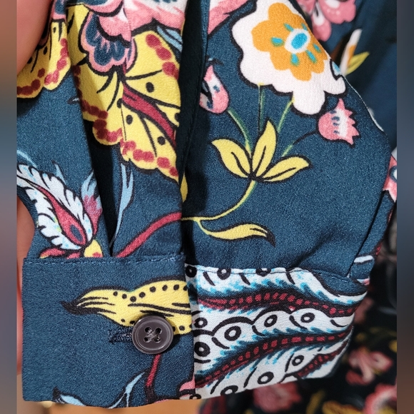 Ann Taylor LOFT Colorful Long Sleeve Dress Sz Petite 4 - Picture 3 of 6